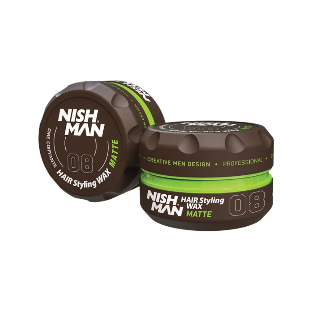 Nish Man Haarstyling Wachs 08 Matt Finish 150ml - 3 Stück