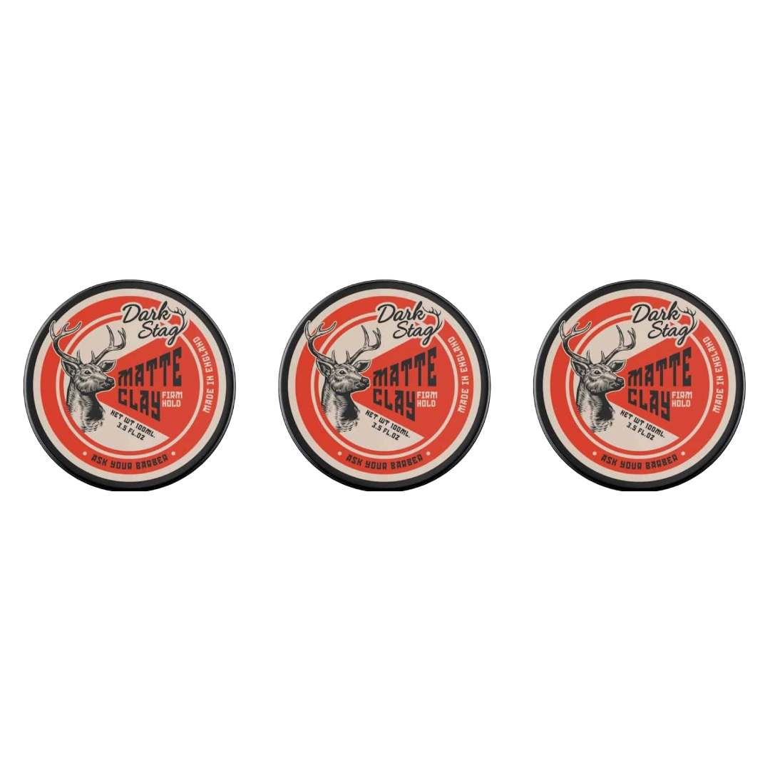 Dark Stag Matte Clay 100ml - 3 Pack