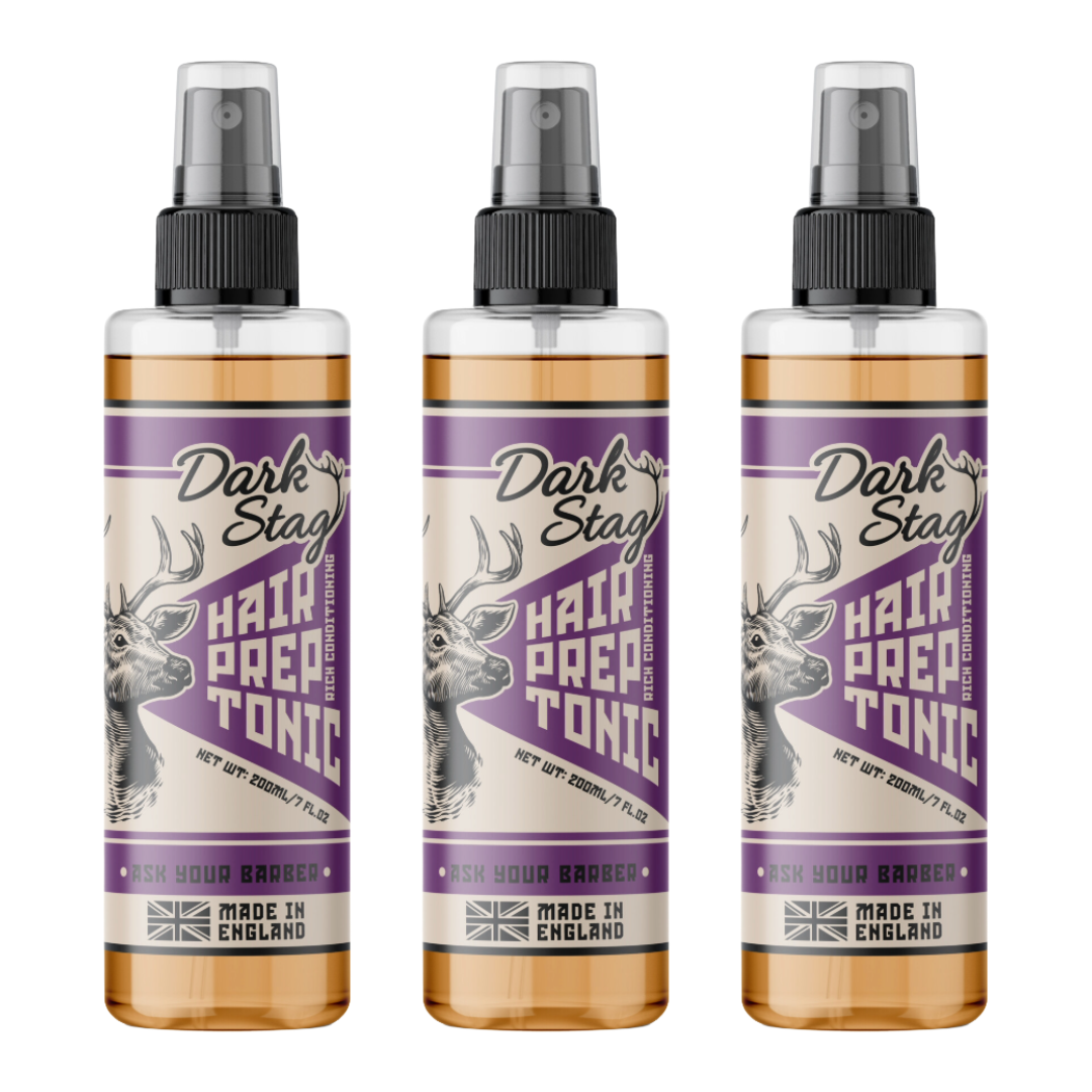 Dark Stag Hair Prep Tonic 200ml - 3 Pack
