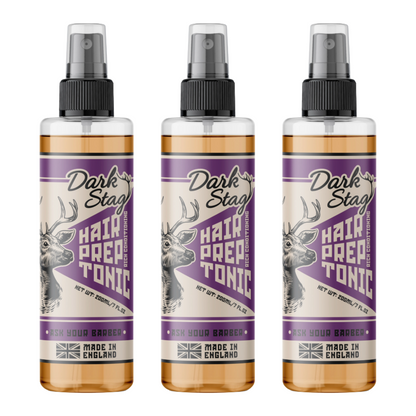 Dark Stag Hair Prep Tonic 200ml - 3 Pack