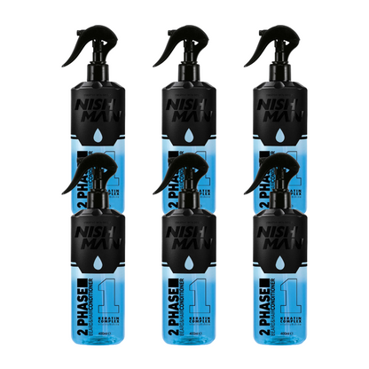 Nish Man 2-Phasen-Bart- und Haarspülung Keratin 400 ml - 6 Pack