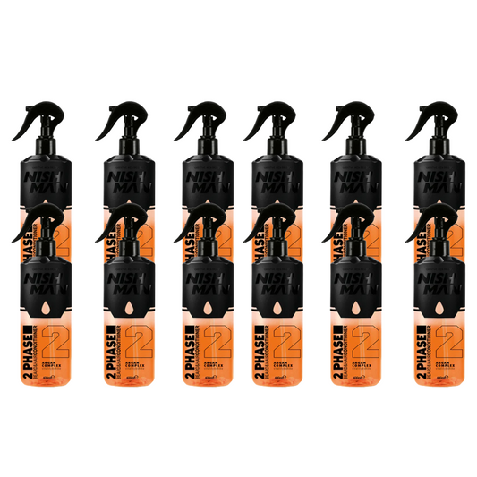 Nish Man 2 Phase Beard & Hair Conditioner ARGAN 400ml - 12 Pack