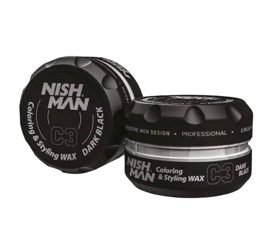 Nish Man Styling Wax Dark Black