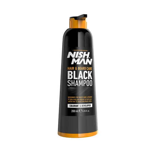 Nish Man Hair & Beard Care Black Shampoo 200ml