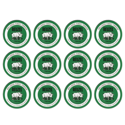 Reuzel Pomade Green Medium Hold 95gr New. 12 Pack