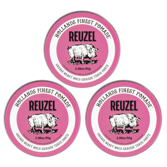 Reuzel Pomade Pink Heavy Hold 95 gr New. 3 Pack