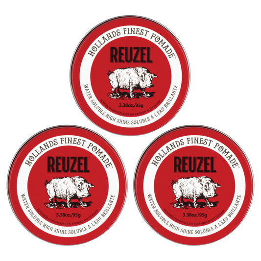 Reuzel Pomade Red High Shine 95 grams New 3-Pack