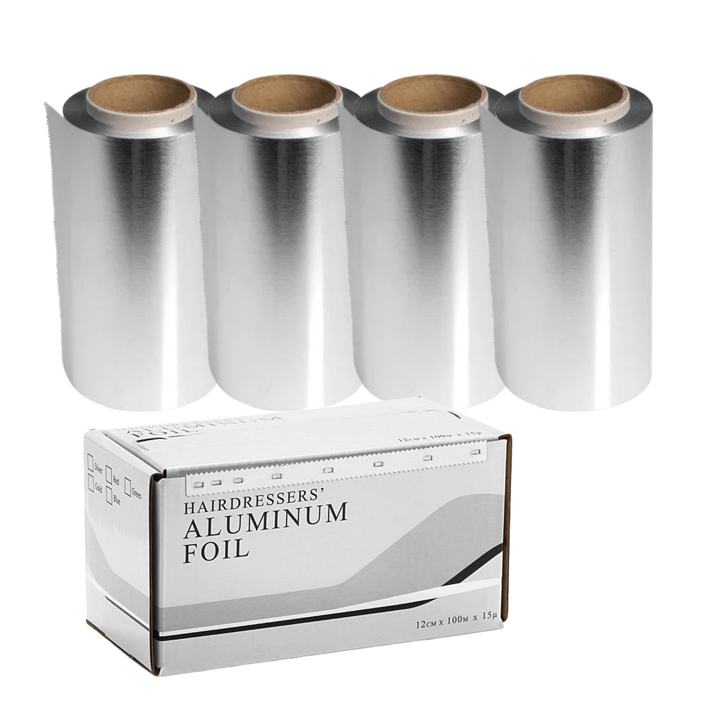 Gladde aluminiumfolie 100m, zilver 4 Pack