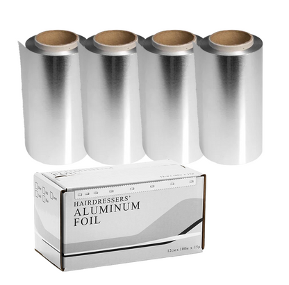 Gladde aluminiumfolie 100m, zilver 4 Pack