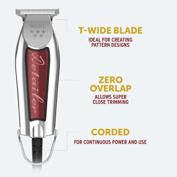 Wahl Detailer 5-Star T-Wide 40,6 mm Chrom/Rot